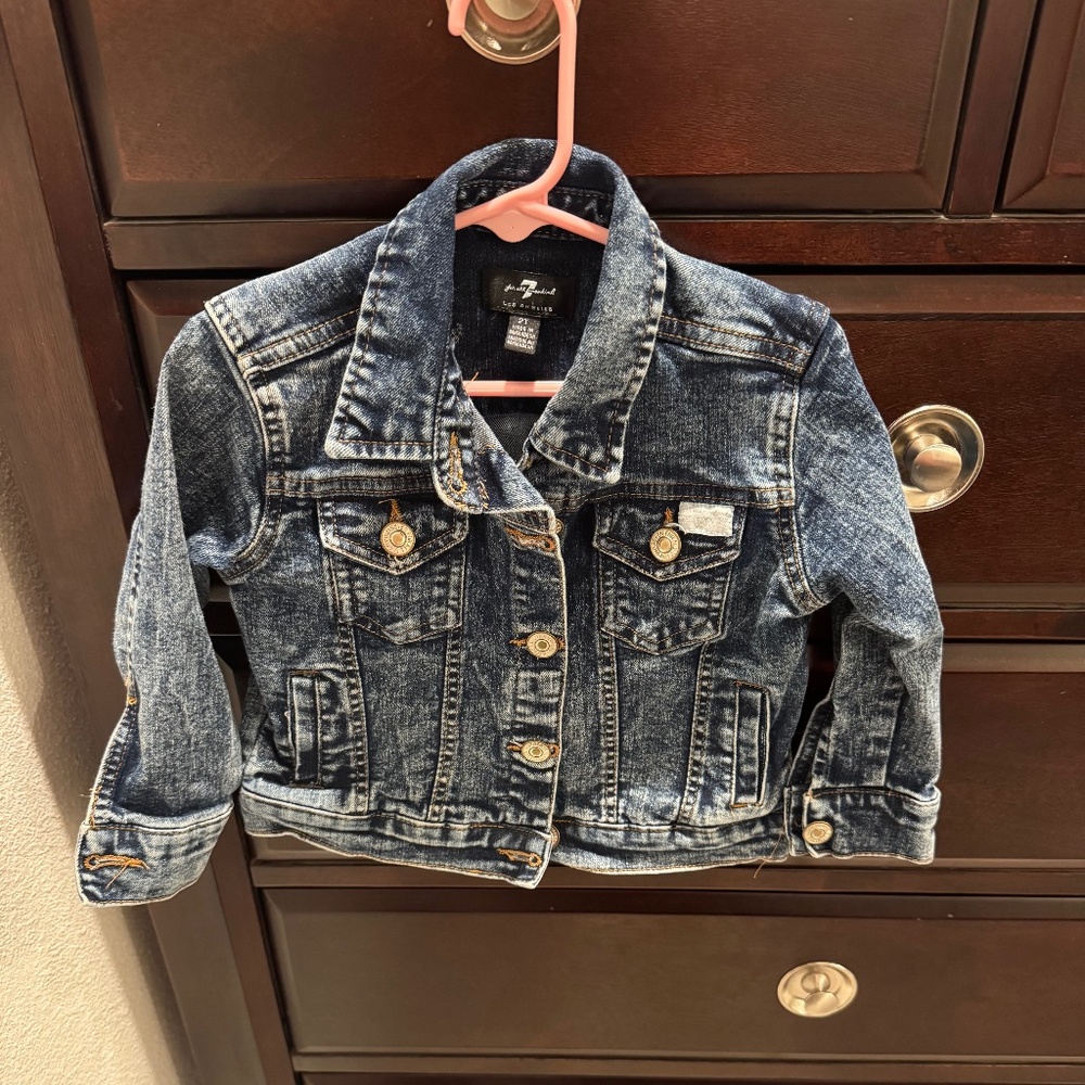 7 for all mankind blue Jean jacket size 2t
